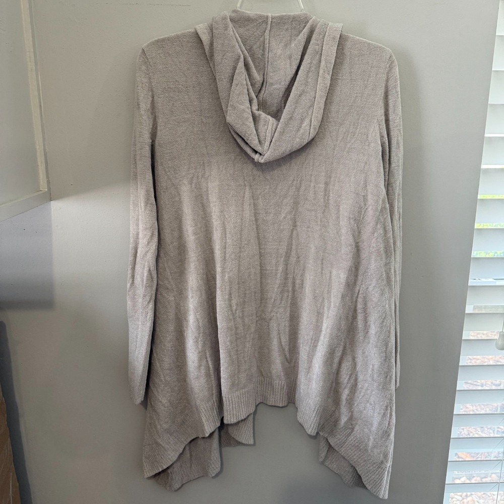 Barefoot Dreams CozyChic Ultra Lite Hooded Cardigan Women's Small Beige‎ Sweater - Picture 5 of 9